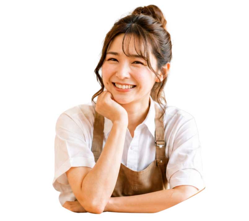 カフェで働く女性